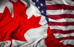 Canada and US flags