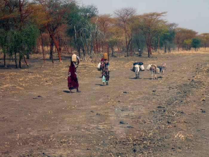 Women Carrying Earthenware vessels in Sudan