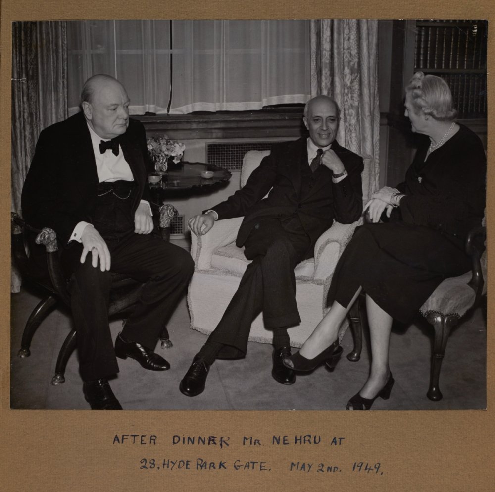 Winston Churchill and Jawaharlal Nehru photographed together