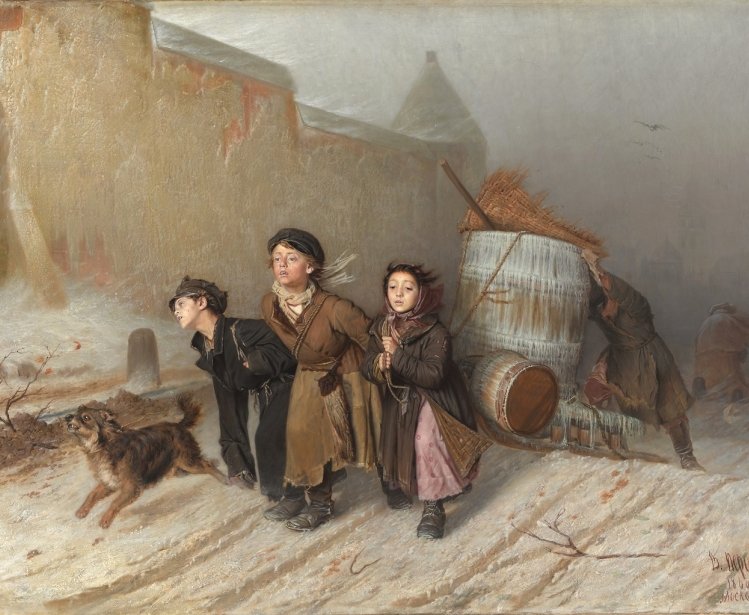 "Troika" painting by Vasiliy Grigorievich Perov (1866)