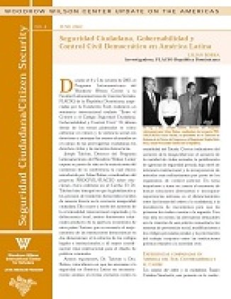 Seguridad Ciudadana, Gobernabilidad y Control Civil Democr&#225;tico en Am&#233;rica Latina