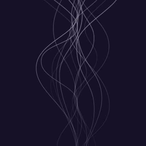 AI Artificial intelligence wave lines neural network purple blue and green light isolated on black background. Vector in concept of technology, machine learning, A.I.
