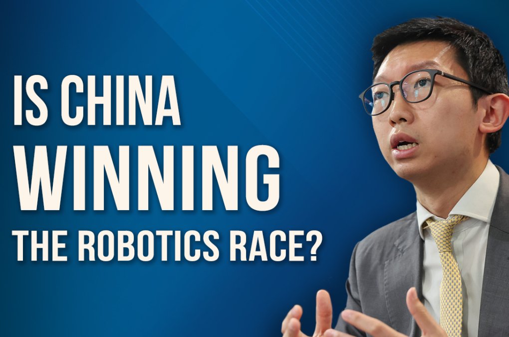 Title Card for video on the US-China robotics race