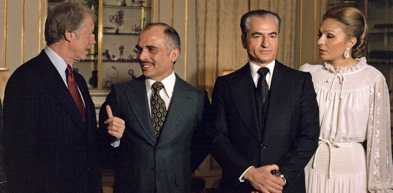 Jimmy Carter, King Hussen of Jordan, Shah Reza Pahlavi of Iran and Shahbanou Farah