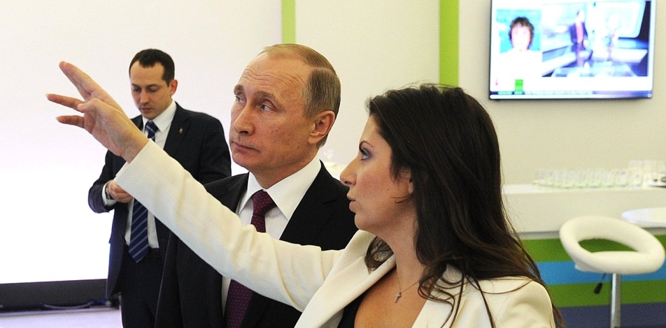 President Putin with Editor-in-Chief of Russia Today Margarita Simonyan