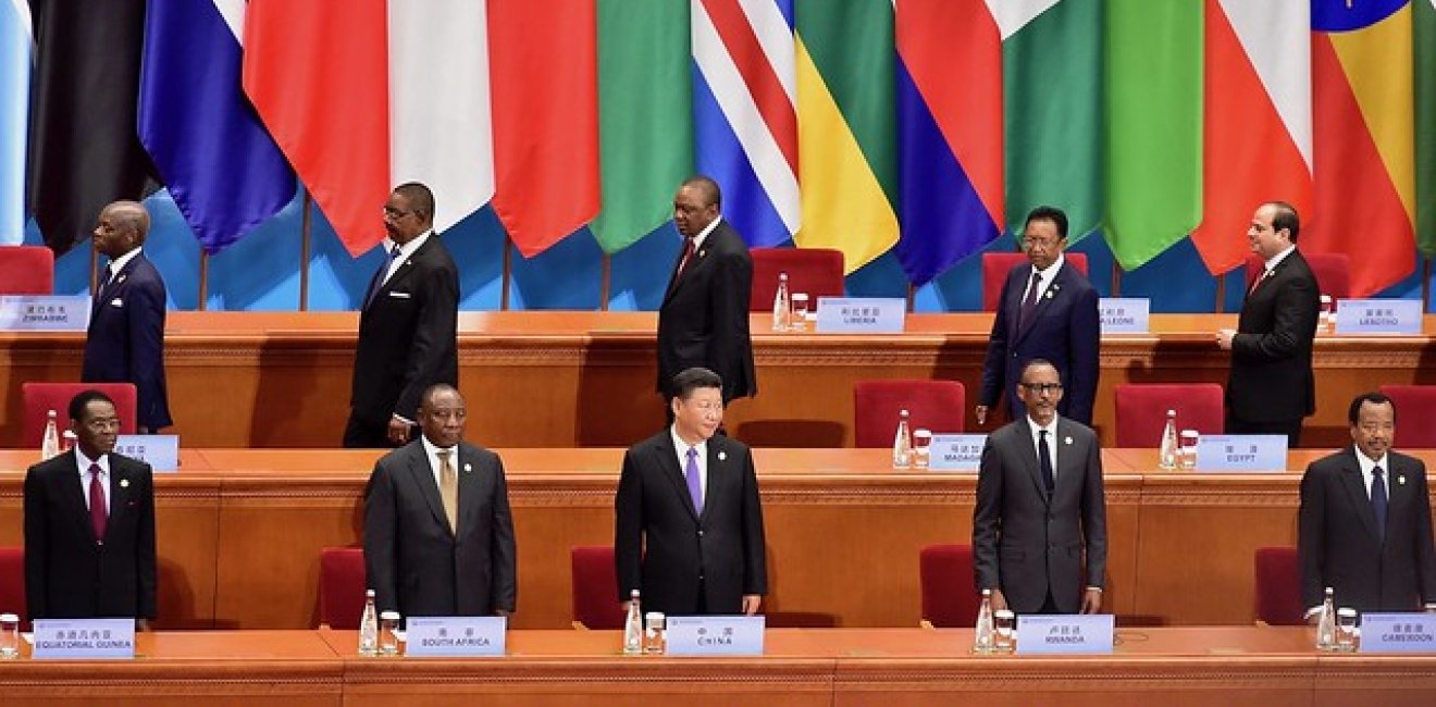 (In the pic - President Ramaphosa FOCAC Co-chairperson and President Xi Jinping Chairpeson flanked by other heads of states Equitorial Guinea President Teodoro Obiang Nguema Mbasogo, Rwanda President Paul Kagame and Cameroon President Paul Biya at the sta