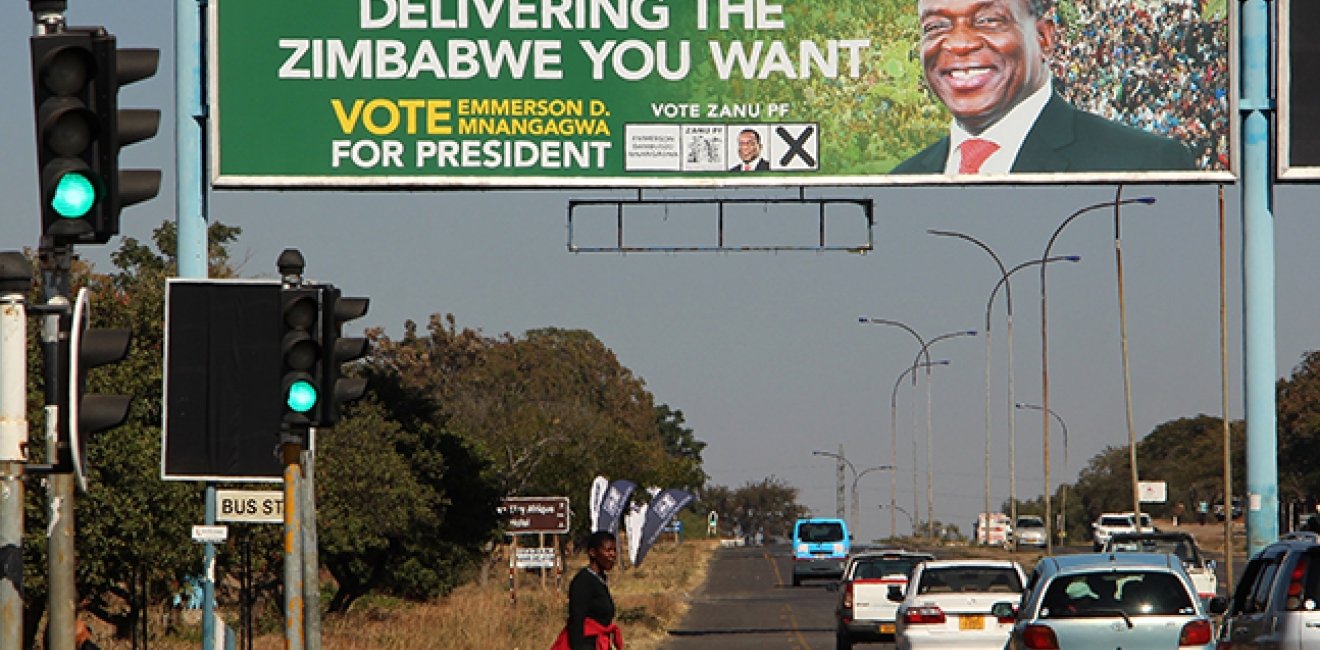 Bulawayo,,Zimbabwe.,June,26th,2018.,Election,Billboards,Show,Zanu,Pf