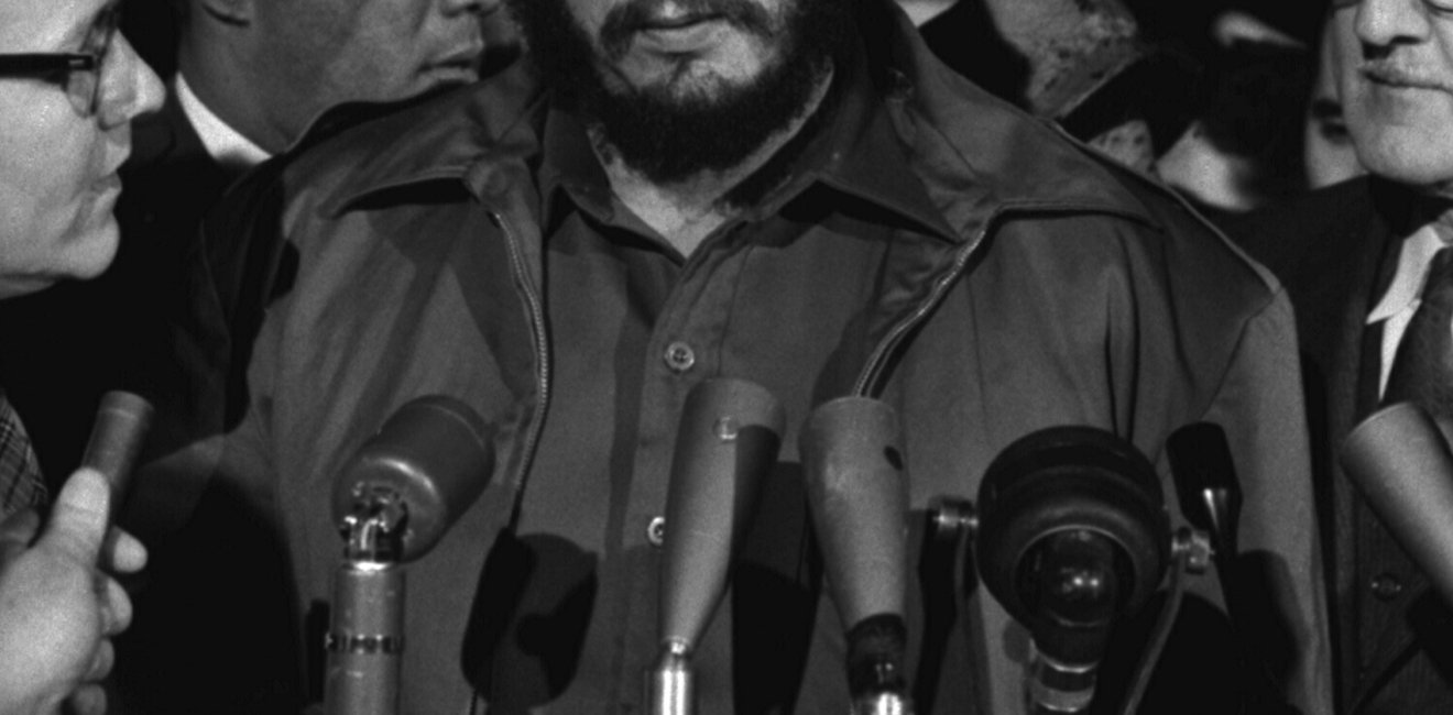 Fidel Castro, photographed upon arrival in Washington, DC, on April 15, 1959.