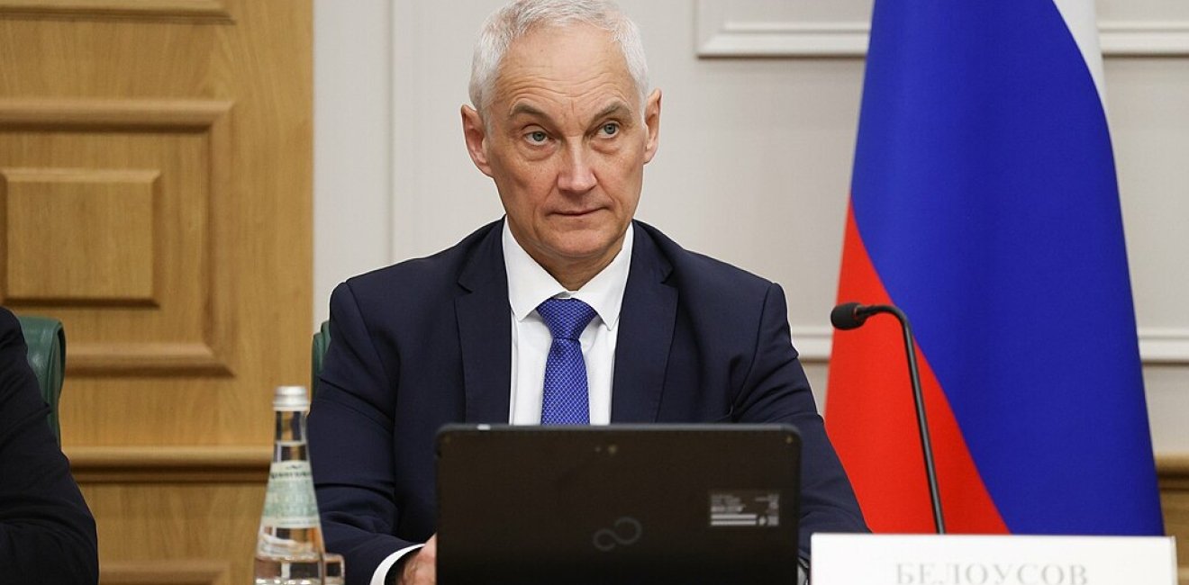 Andrey Belousov reviewing his candidacy on May 13, 2024.