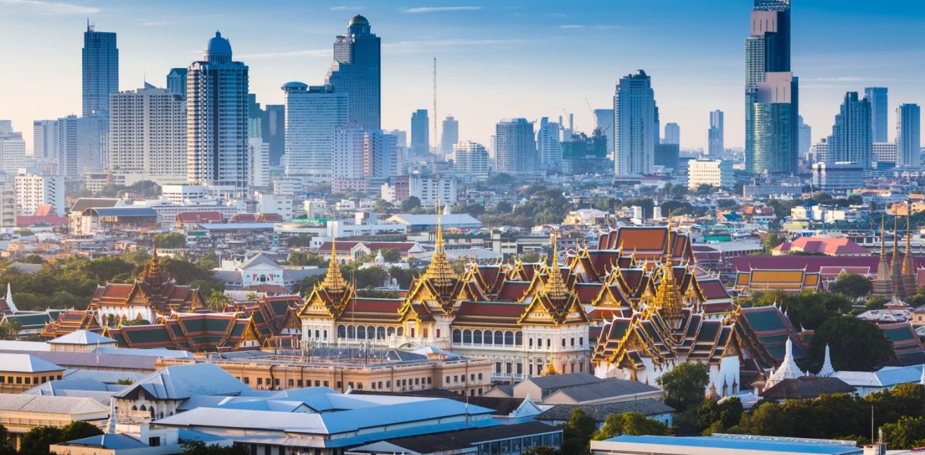 The skyline of Bangkok, Thailand