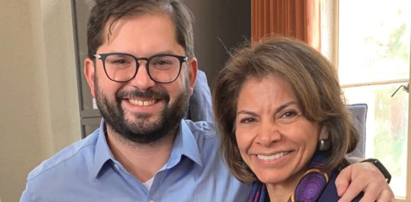 Gabriel Boric and Laura Chinchilla