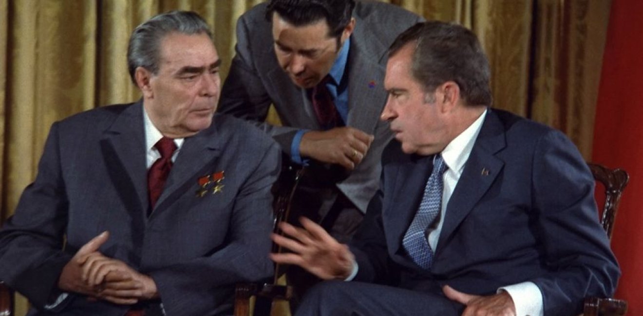 Leonid Brezhnev and Richard Nixon talks in 1973