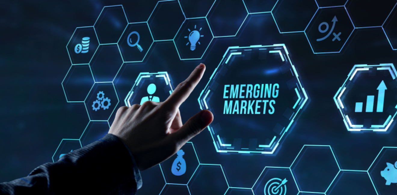 Virtual button that reads 'Emerging Markets'