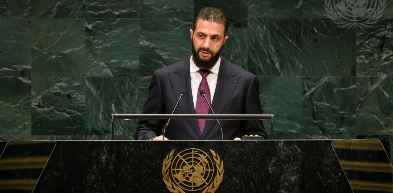 Syrian President Ahmed al-Sharaa at the UNGA in September 2026