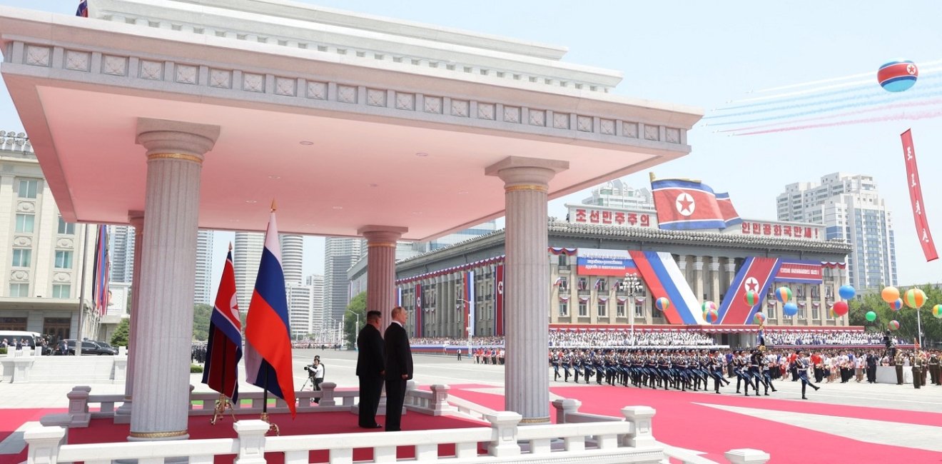 Putin and Kim Jong Un in Pyongyang