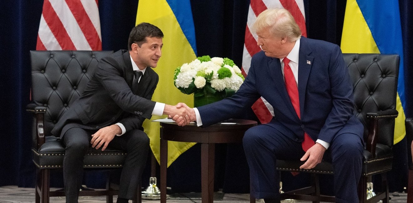 Volodymyr Zelensky and Donald Trump