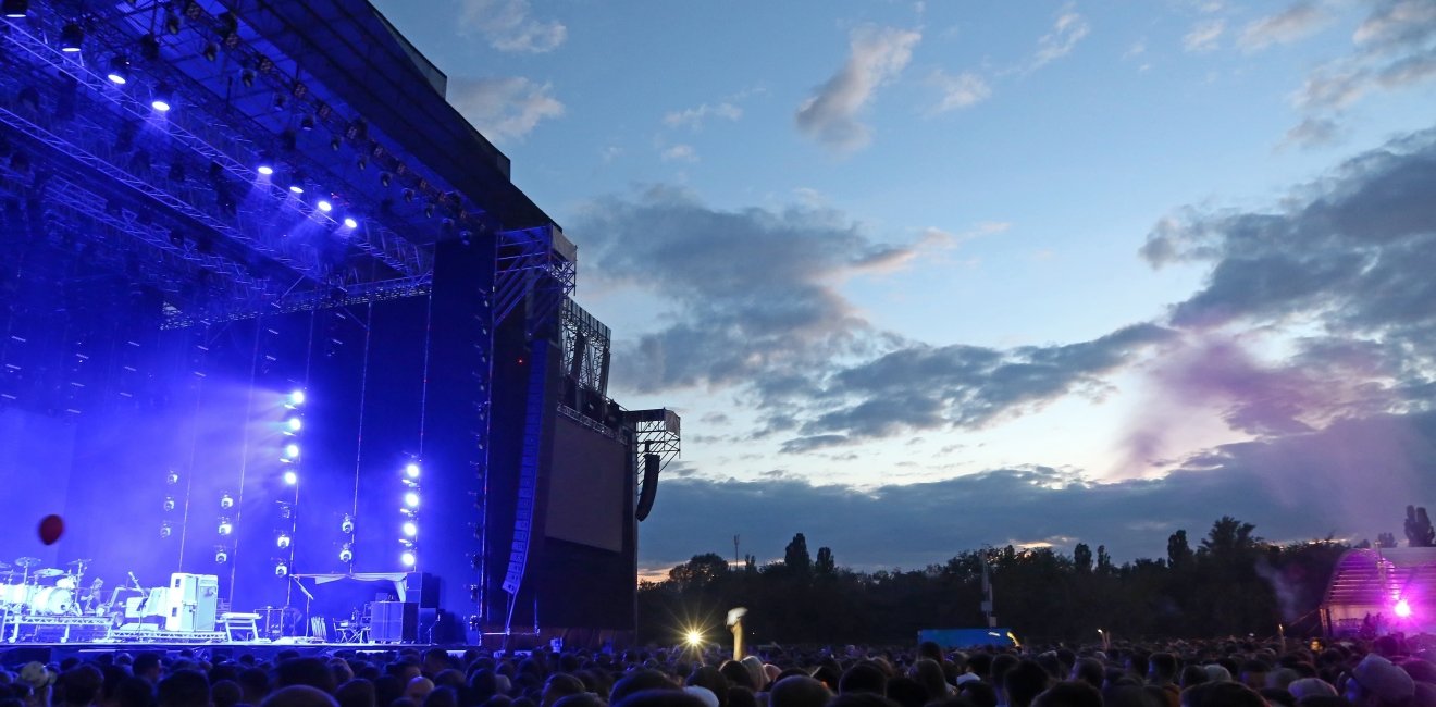 Main stage of the Atlas Weekend Music Festival at National Expocenter in Kyiv, 2018