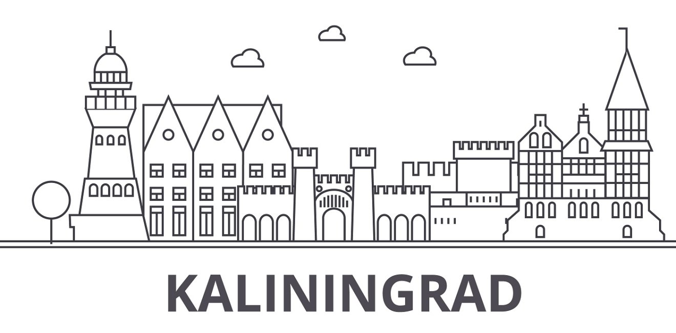 Kaliningrad skyline illustration