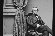 Black & white photograph of Andrew Johnson