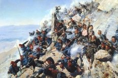 The defeat of Shipka Peak, Bulgarian War of Independence