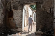  Completely destroyed building of the museum of Ukrainian philosopher Hryhoriy Skovoroda in Kharkiv