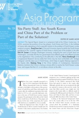 Six-Party Stall: Are South Korea and China Part of the Problem or Part of the Solution?