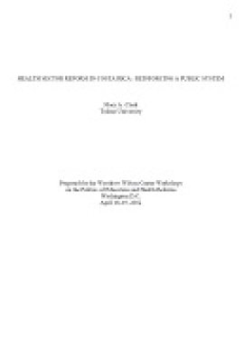 Health Sector Reform in Costa Rica:  Reinforcing a Public System