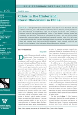Crisis in the Hinterland: Rural Discontent in China