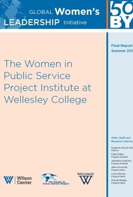 WPSP Institutes – Summer Institute at Wellesley College (2012) Report