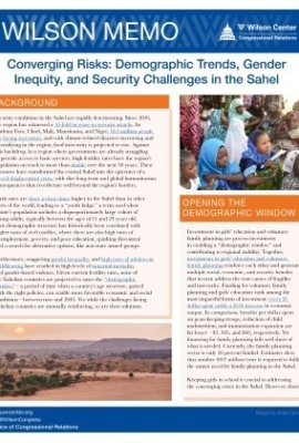 Image - Wilson Memo: Converging Risks: Demographic Trends, Gender Inequity, and Security Challenges in the Sahel