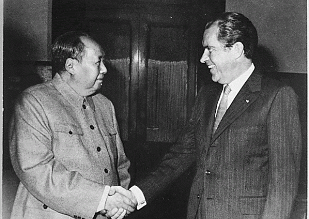 Nixon Shaking Hands with Mao Zedong, February 21, 1972