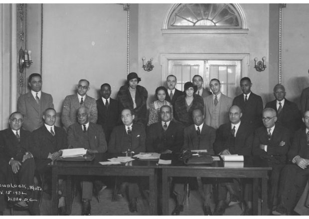 African American postal clerks union meeting