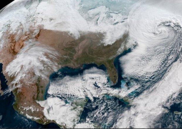 Amazing view from space shows the #BombCyclone as this powerful winter nor’easter was moving toward New England on Jan. 4, 2018