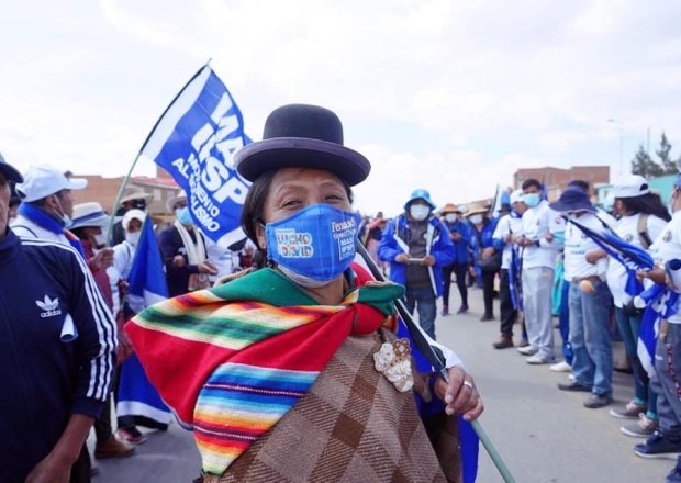 Indigenous Woman wearing a face mask