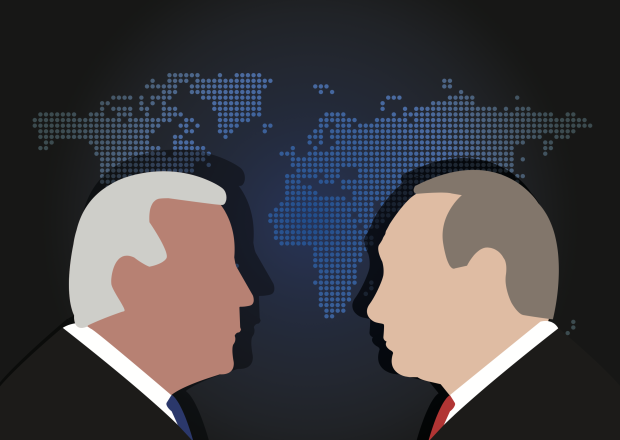 Image Biden Putin silhouette
