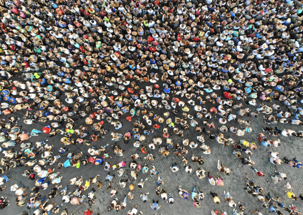 crowd of people in one place