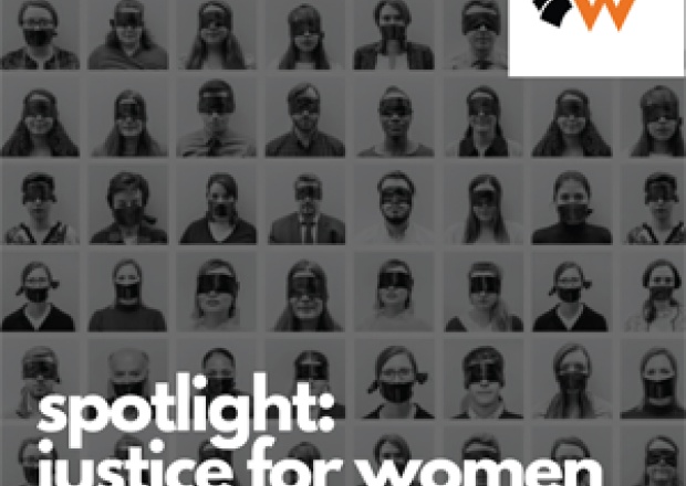 Spotlight: Justice for Women Podcast Logo
