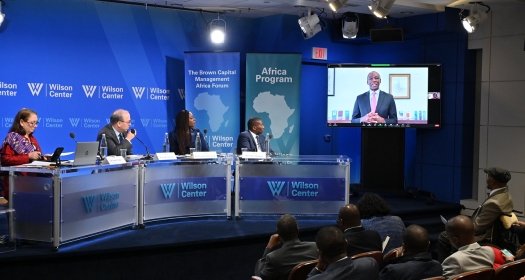Dr. Raymond Gilpin speaks virtually at the "Transforming US-Africa Economic Engagement into a 21st Century Partnership" event