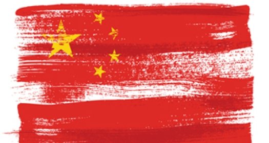 The cover of the book featuring a painting of the Chinese flag.