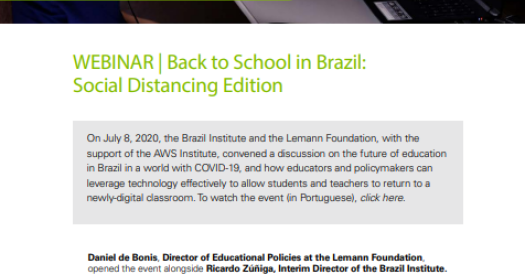 Image - Event Summary - Back to School in Brazil