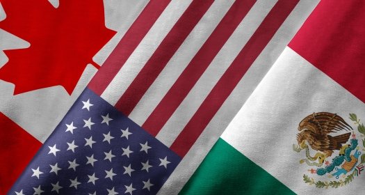 Canada-United States-Mexico Flags