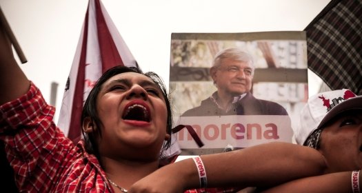 AMLO supporter at a rally