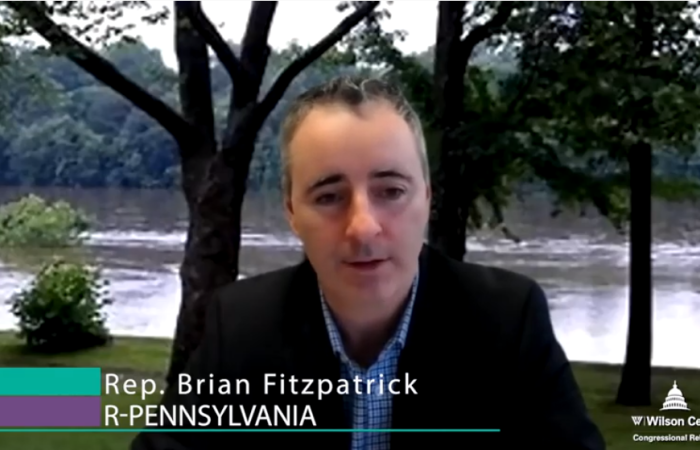 Video still from interview with Rep. Brian Fitzpatrick