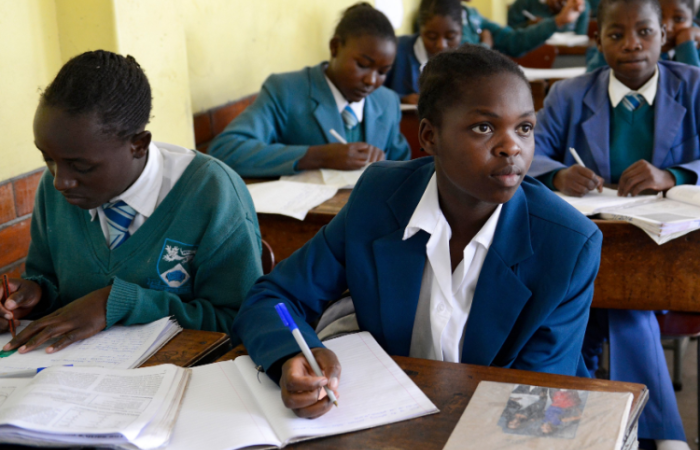 Girls at school in Harare Zimbabwe