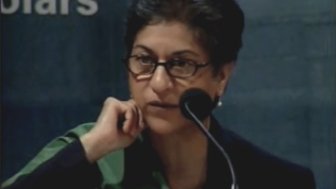 Asma Jehangir speaking at the Wilson Center in 2005