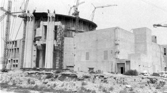 The Bushehr Nuclear Power Plant, built by West German companies, under construction in Iran.