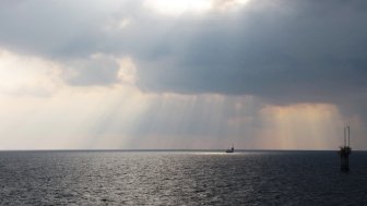 Strait of Hormuz near Bandar Abbas, Iran