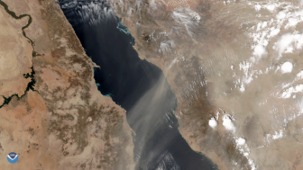 Dust Storm Over the Red Sea
