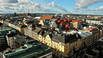 Aerial view of Helsinki