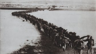 Chinese Troops Cross the Yalu River, 1950